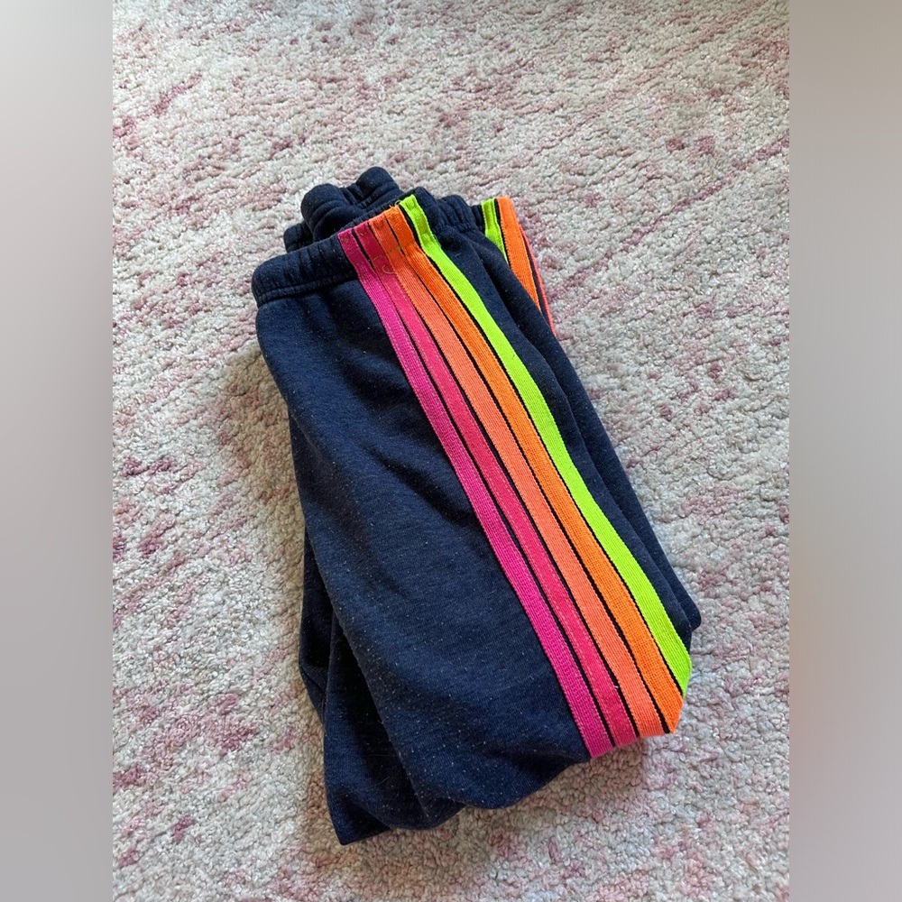 Aviator Nation 5 stripe colorful sweatpants
